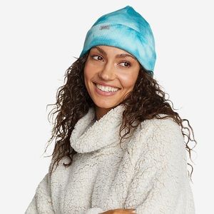 Eddie Bauer tie dye beanie meridian blue
